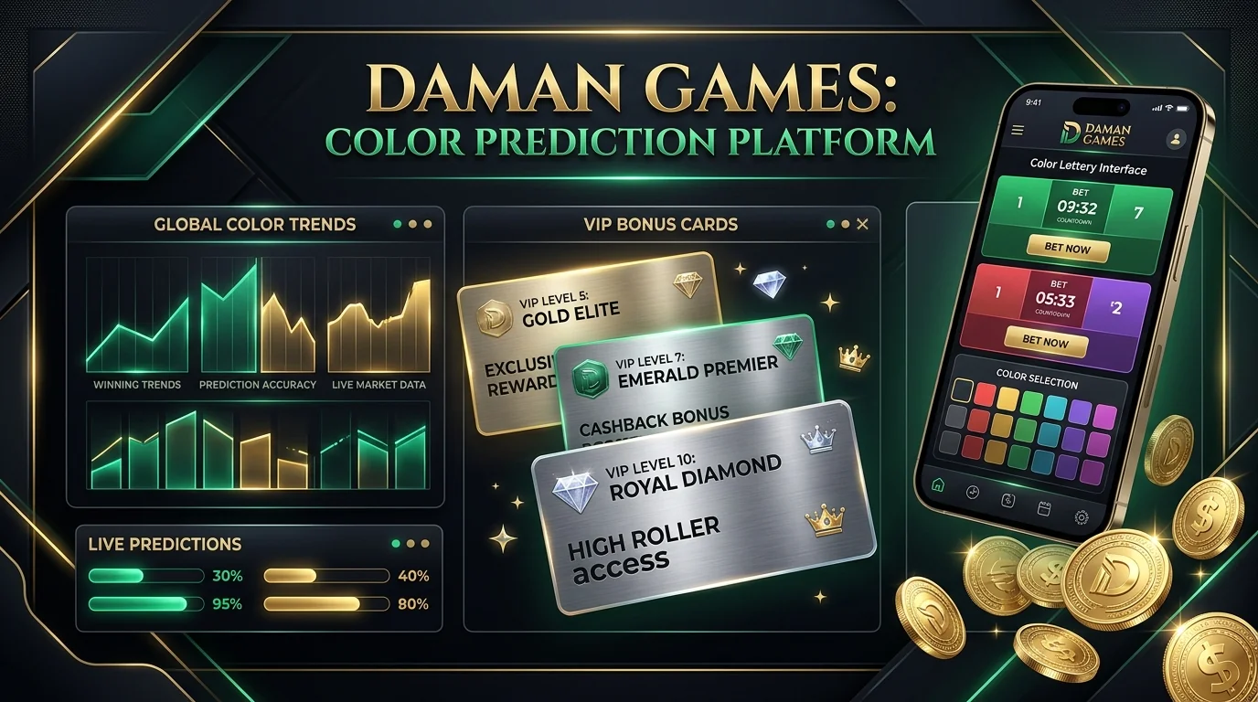 Daman Games Official App Login and Color Lottery Interface