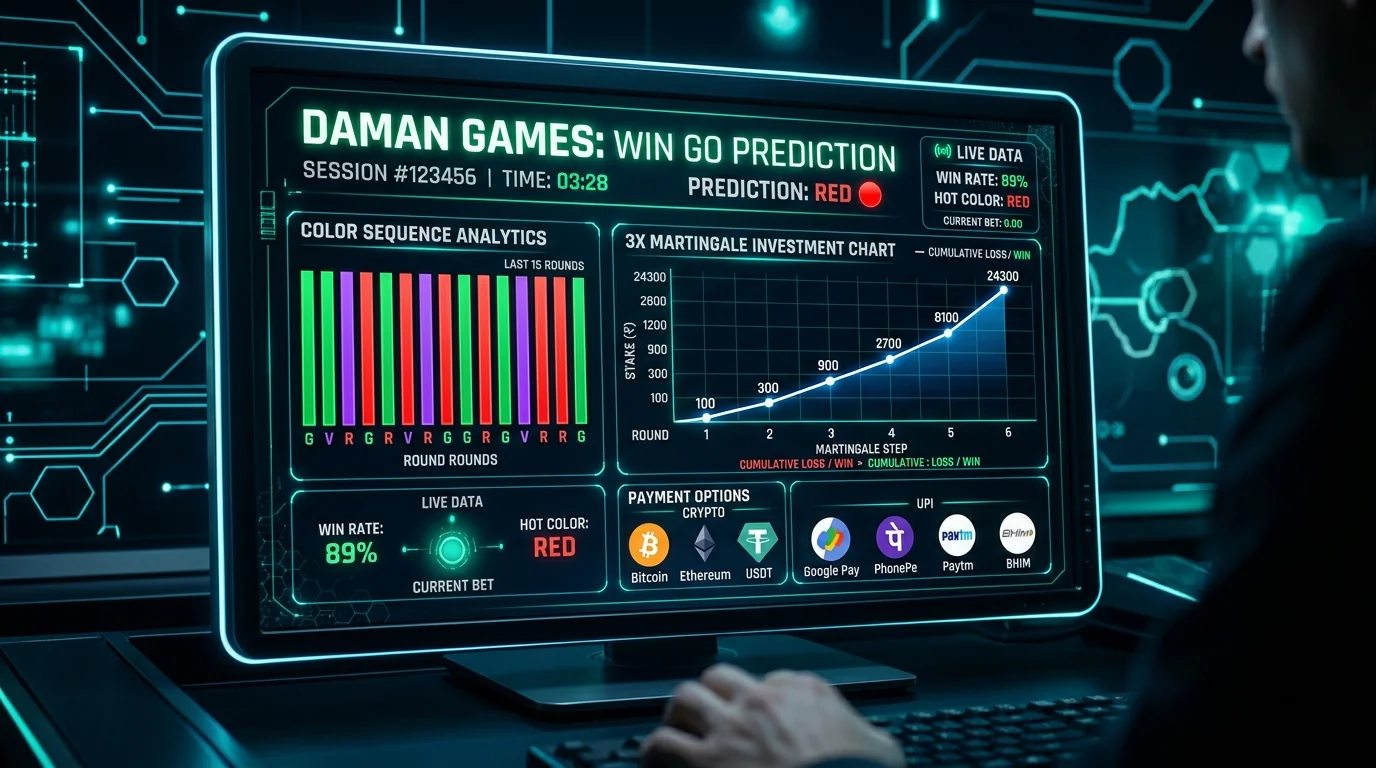 Daman Games Win Go 1-Minute Prediction Tricks and 3X Martingale Strategy